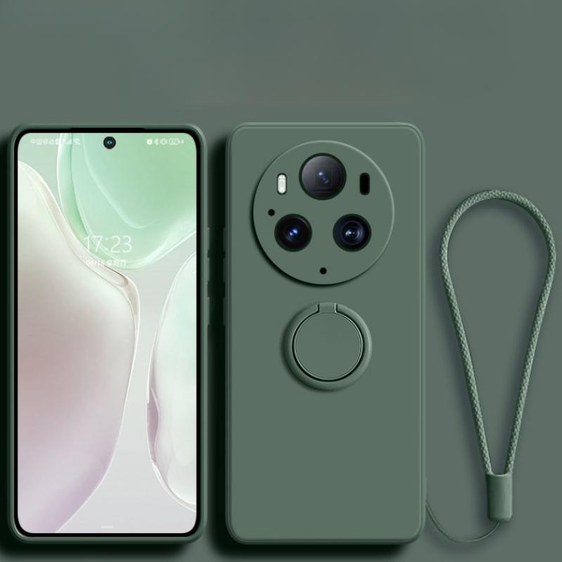 Для Honor Magic 6 Lite Magic 6 Pro жидкое силиконовое кольцо-подставка-держатель защитный чехол для телефона для Magic 6 Pro защитный чехол для объектива камеры ремешок Honor Magic6 Lite зелёный
