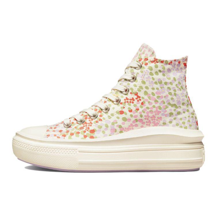 Женские кроссовки Converse Chuck Taylor All Star Move на платформе с цветочным принтом кремового цвета Egret Multi A01593C 37
