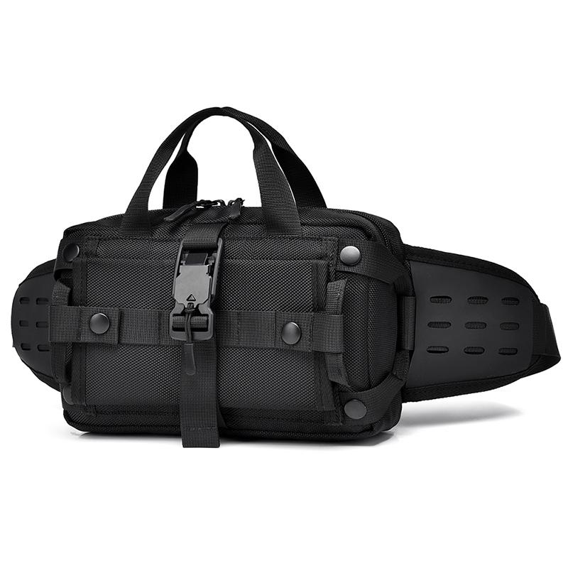 WEIXIER мужская спортивная поясная сумка Oxford Crossbody сумка через плечо поясная сумка водонепроницаемая нагрудная сумка дорожная сумка-слинг сумка чёрный