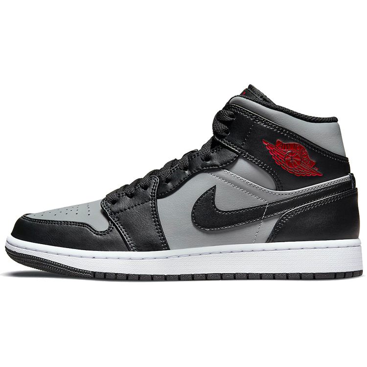 Мужские кроссовки Air Jordan 1 Mid Shadow Серый Черный Particle-Grey 554724-096 44.5