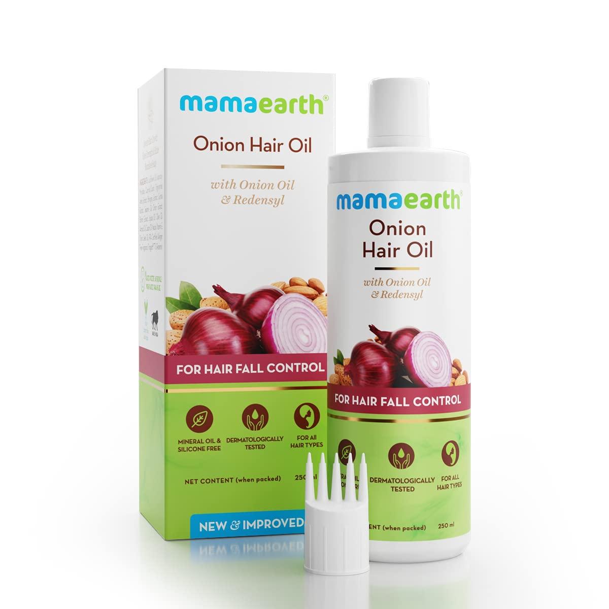 Масло для волос Mamaearth Onion для роста волос с луком и реденсилом против выпадения волос 150ml