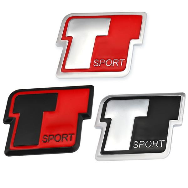 Автомобильная наклейка T Sport, эмблема, значок, наклейки для Corolla RAV4 Prado Tundra Highlander Auris Venza Camry Prius Tacoma Sequoia красный/чёрный