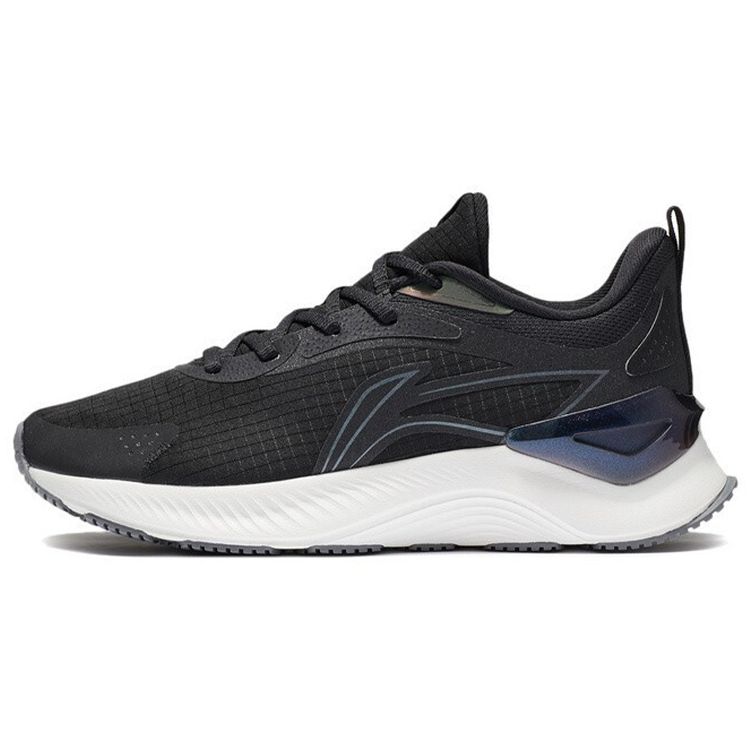 Кроссовки Li Ning Running Series Rebound Shock Absorbing Non-Slip Wear-Stick с низким верхом для женщин, черные, белые ARHS010-5 36⅓
