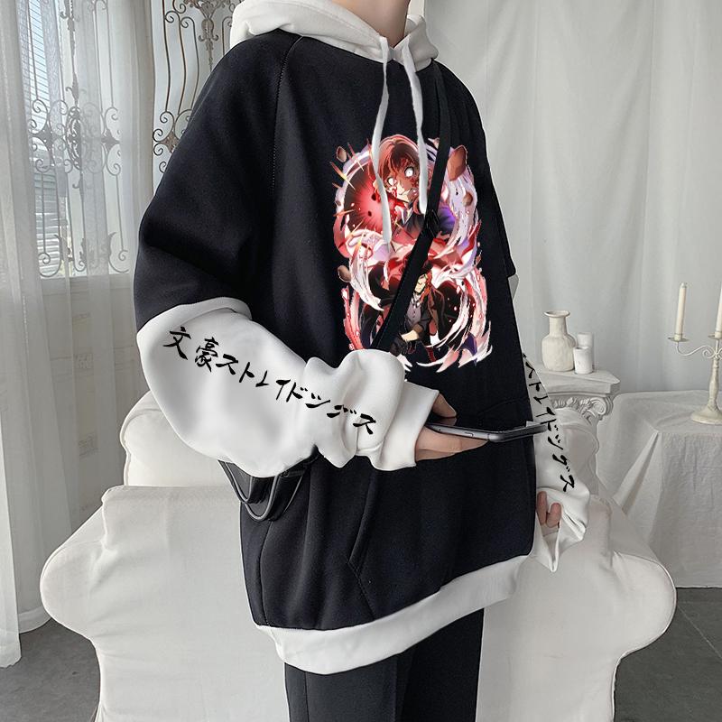 Bungou Stray Dogs Nakahara Chuuya аниме Harajuku для мужчин и женщин зимние толстовки с капюшоном в готическом стиле Люси Мод Монтгомери крутые толстовки с героями мультфильмов S чёрный