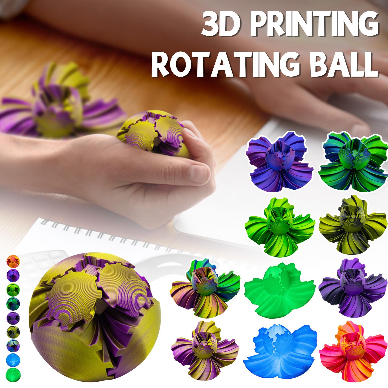 Новый Gear Ball, 3D-печатная игрушка Gear Ball, вращающаяся игрушка на кончиках пальцев, Игрушка для 3D-печати Gear Ball, Gear Ball, Настольная игрушка GearSphere One Size