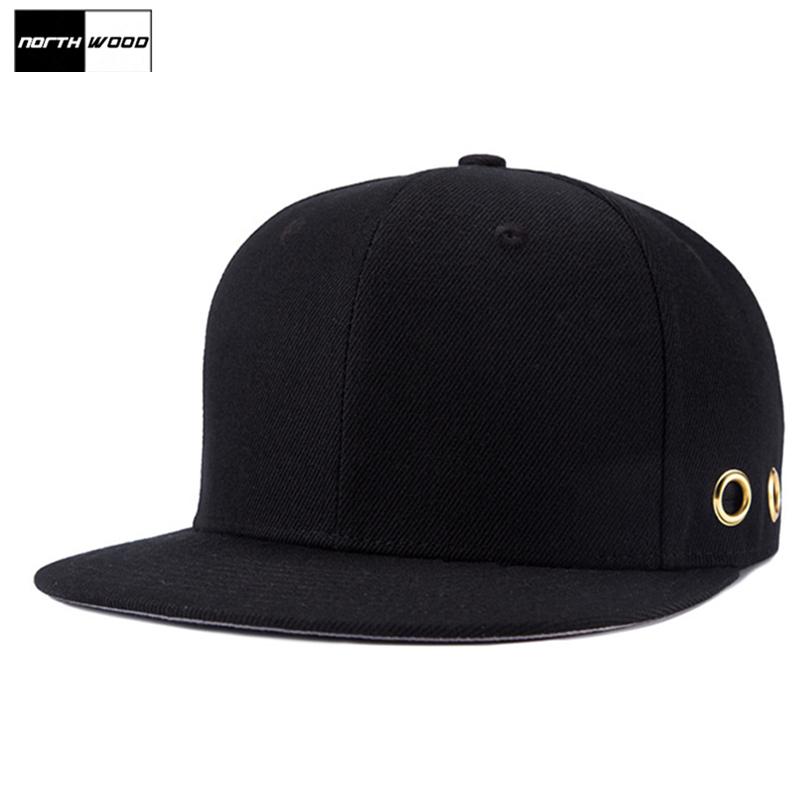  [NORTHWOOD] однотонные кепки Snapback, черные кепки Snapback для мужчин, брендовая унисекс, черная бейсболка в стиле хип-хоп 56-60cm чёрный