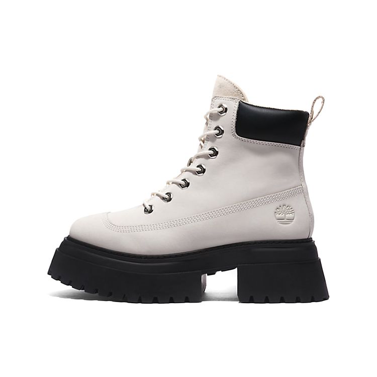 Timberland Ботинки женские Sky 6 дюймов на шнуровке, водонепроницаемые, короткие, для отдыха на природе, белые, черные A5RSV143 37.5