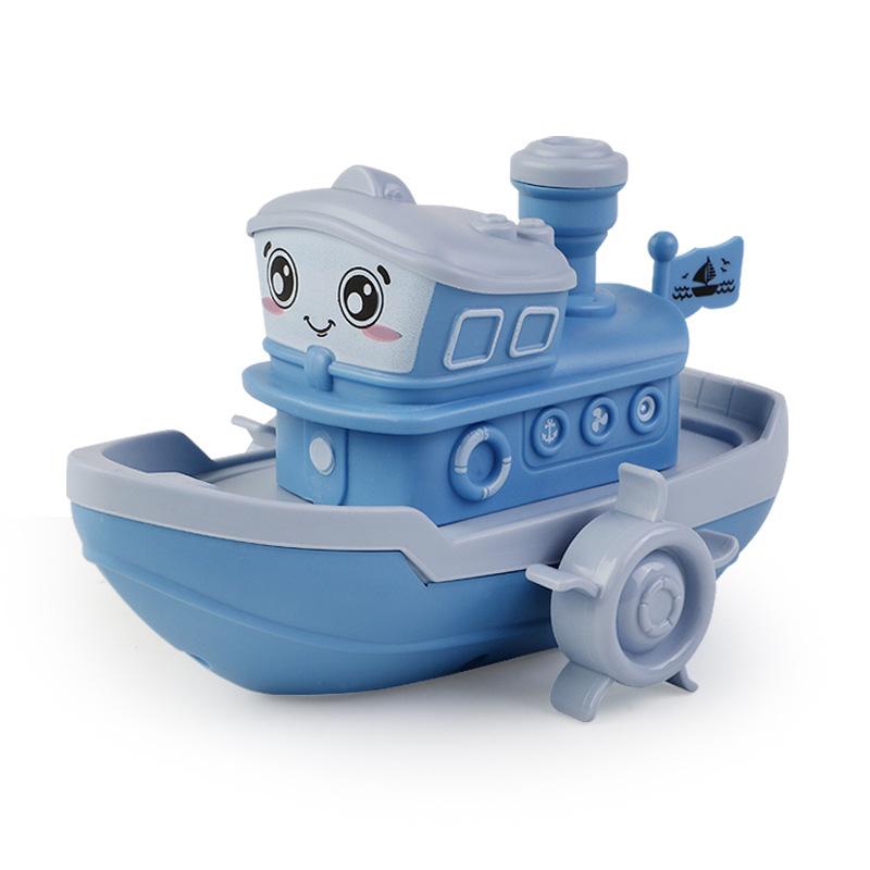 Игрушка для ванной для ребенка, Игрушка для ванны в лодке, Игрушка для воды, Плавающий корабль, Игрушка для ванны, Игрушка для плавающей детской ванны, Игрушка для воды, Движение ванны, Игрушка для бассейна 14*9.2*8.2cm синий