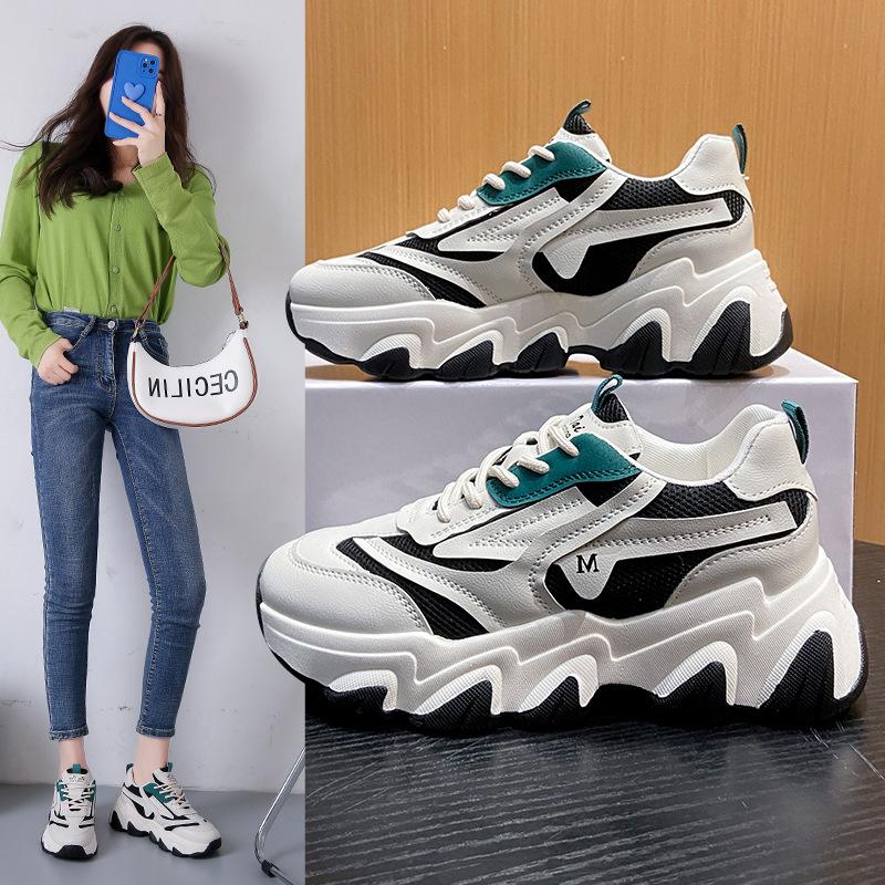 Корейская версия Daddy Shoes, женская весенняя новая спортивная обувь на толстой подошве, универсальная повседневная обувь для студентов 35