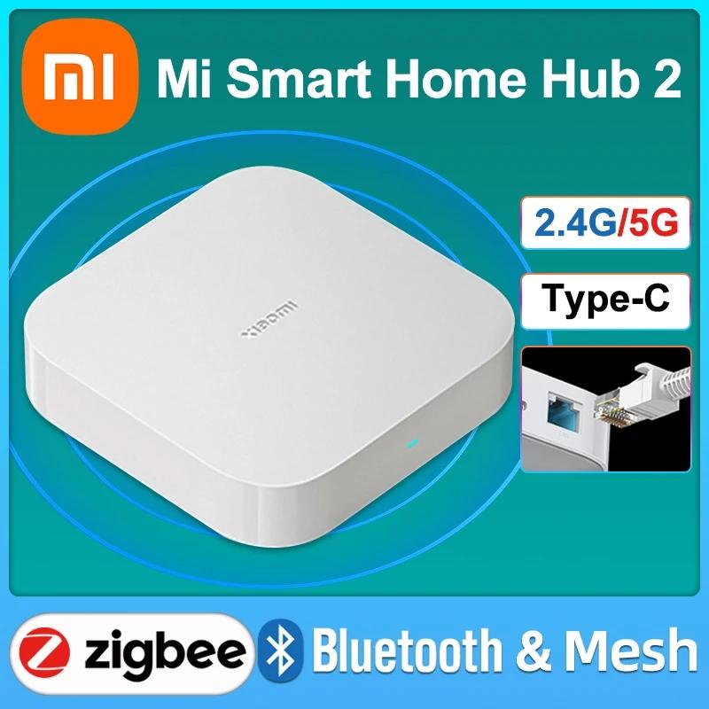 НОВЫЙ оригинальный концентратор Xiaomi для умного дома 2, шлюз Zigbee 3,0, интеллектуальный многорежимный Wi-Fi 5 ГГц 2,4 ГГц Bluetooth Mesh Type-C, двухъядерный белый