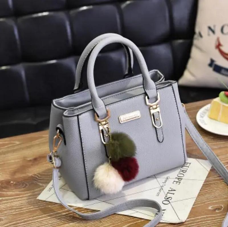 Модная женская сумка-шоппер Hairball Shopper Totes из однотонной искусственной кожи, большая вместительная сумка, женская роскошная дизайнерская сумка через плечо 23x14x18cm