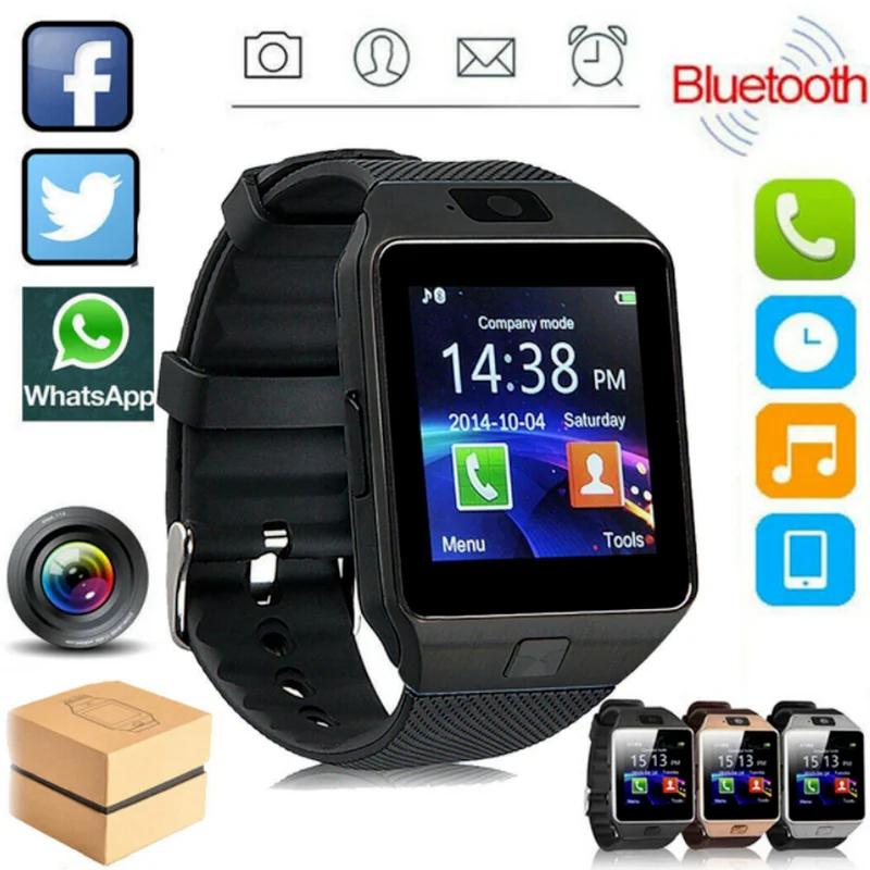 Смарт-часы с цифровым сенсорным экраном DZ09, браслет с камерой, Bluetooth, наручные часы, SIM-карта, умные часы, поддержка телефонов Ios, Android белый