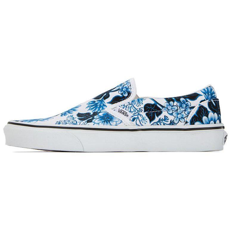 Vans Classic Slip-On Floral - Синие кроссовки унисекс Цветочно-Синий Белый VN0A7VCFY6Z 36