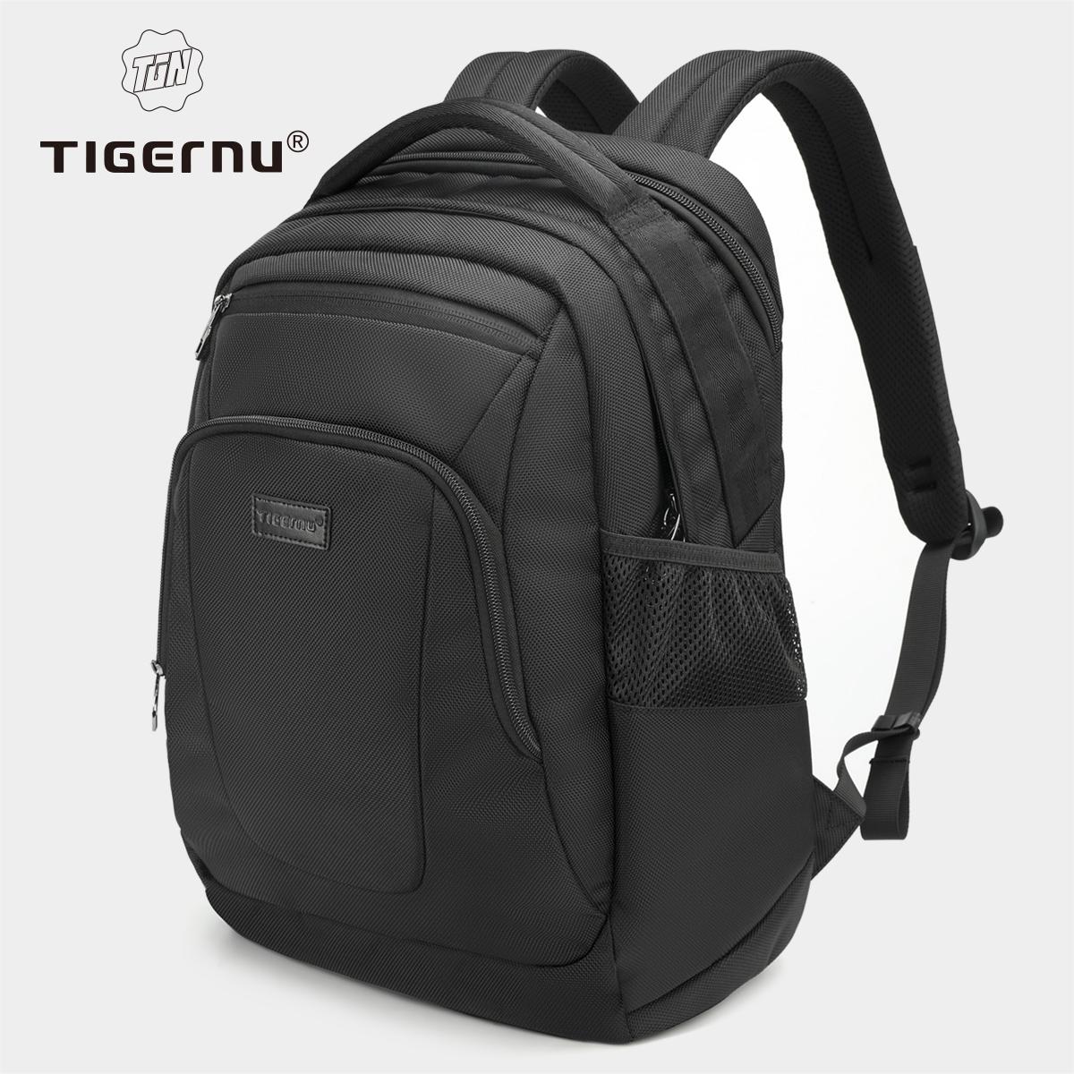 Tigernu новый качественный водонепроницаемый мужской рюкзак с защитой от кражи 15,6 чёрный