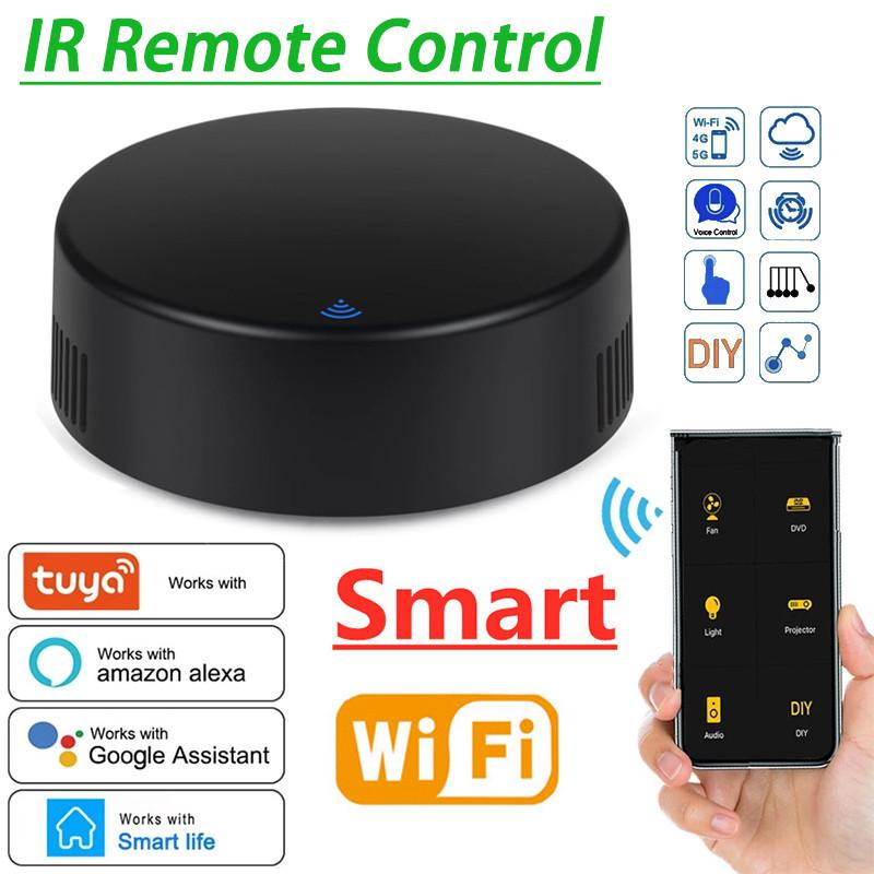 Tuya Wi-Fi ИК-пульт дистанционного управления Smart TV DVD Кондиционер Пульт дистанционного управления Универсальный контроллер Работа с Google Home Alexa чёрный