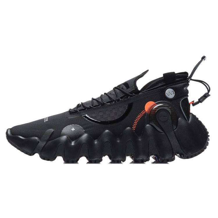 Баскетбольные кроссовки Li Ning Wu Xing 2 Mesh Fabric Synthetic Leather Non-Slip Wear Resistance Lightweight Low Top Men sneakers Black Orange AGBR029-2 39