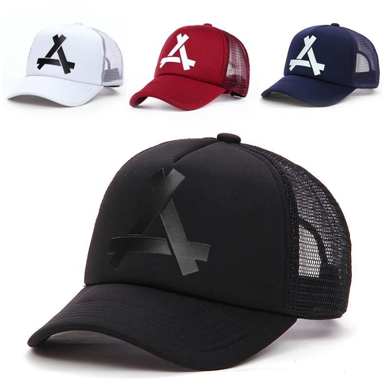 Летняя бейсбольная сетчатая кепка для гольфа Snapback Hat Модная спортивная шляпа дальнобойщика в стиле хип-хоп Мужская женская кепка чёрный