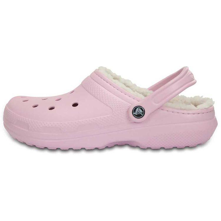 Crocs Classic Clog прочные теплые хлопковые сабо женские розовые 203591-6GQ 36-37