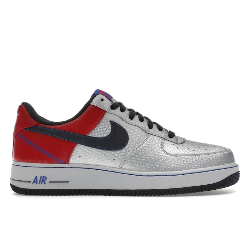 Мужские кроссовки Nike Air Force 1 Premium 07 Jones Original Six серебристый металлик-серебристый антрацит-красный 315090-001 44