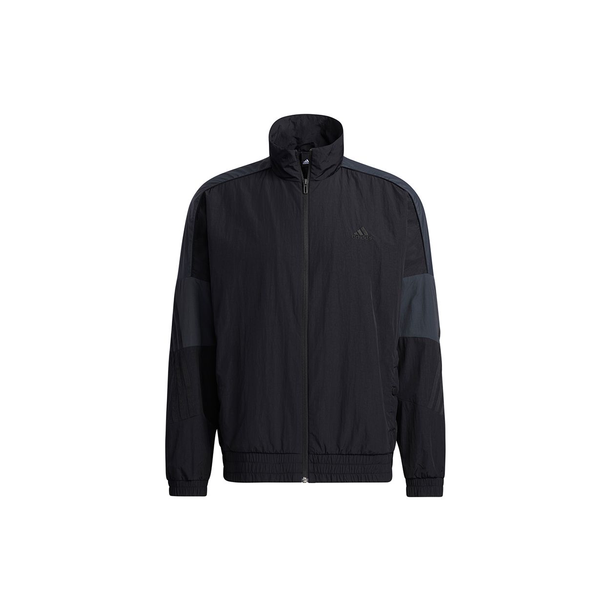 Мужская тканая куртка Adidas Essential с воротником-стойкой и логотипом, черная GT6358 XL
