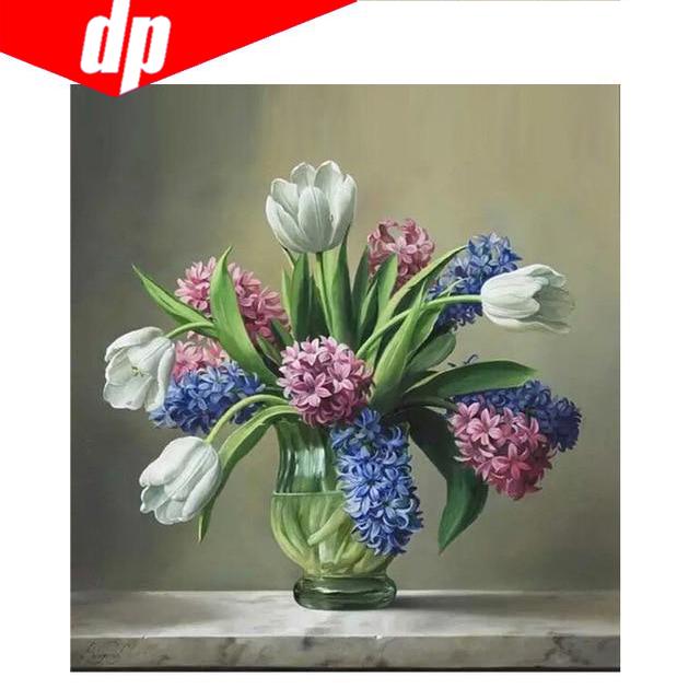 5D DIY Алмазная картина Цветы Алмазная вышивка 3D Вышивка крестом Рукоделие 20X30
