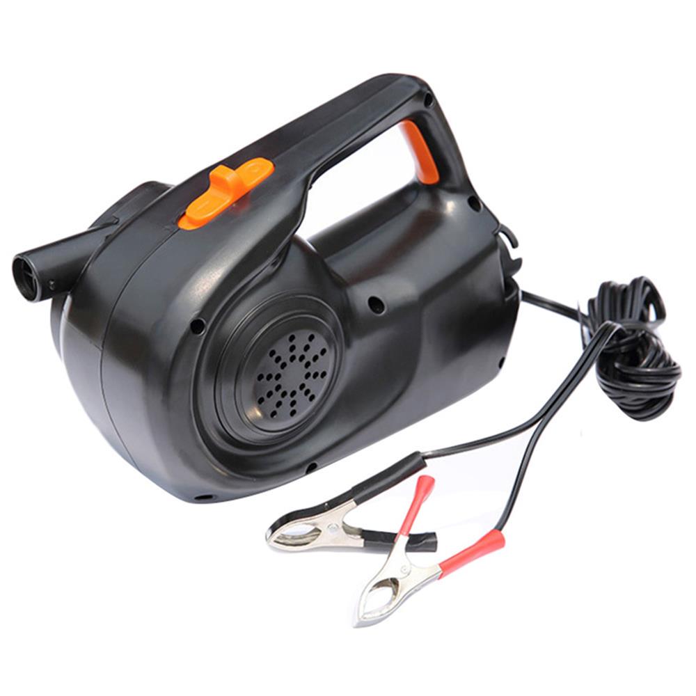 12V 100W Автомобильный насос Электрический надувной воздушный насос для воздуха в бассейне на лодке-каяке чёрный