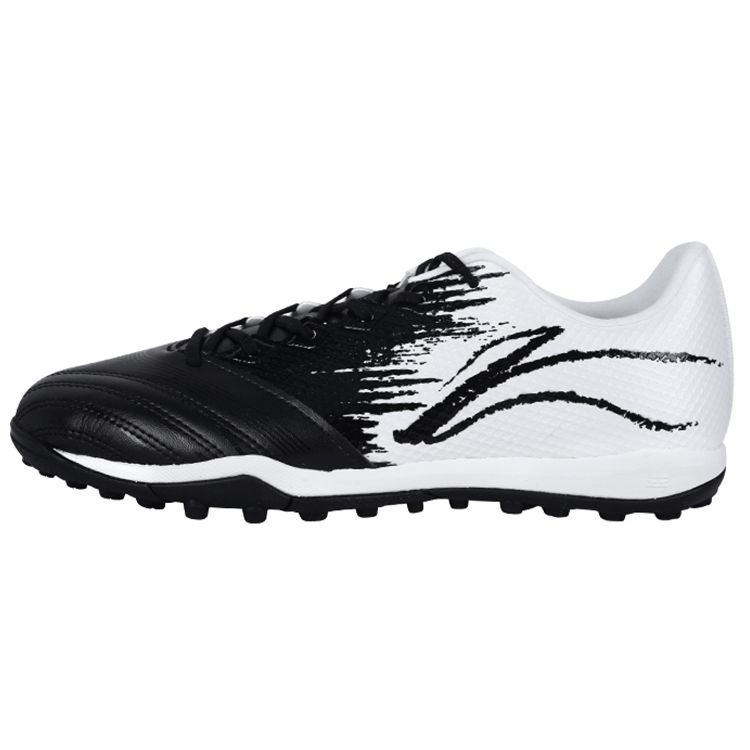 Li-Ning Синтетическая кожа TF шипованная амортизирующая нескользящая прочная футбольная обувь женская футбольная обувь черный белый ASTS007-1 43⅔