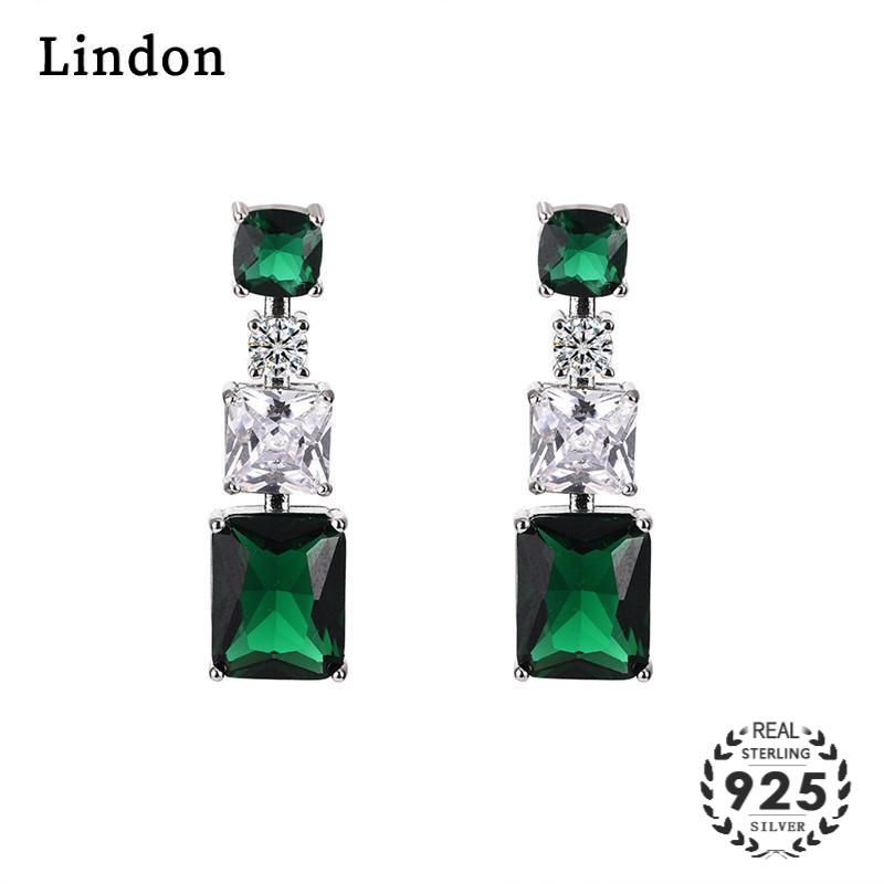 Серьги Lindon Серьги-подвески для женщин Подарки на свадьбу зелёный