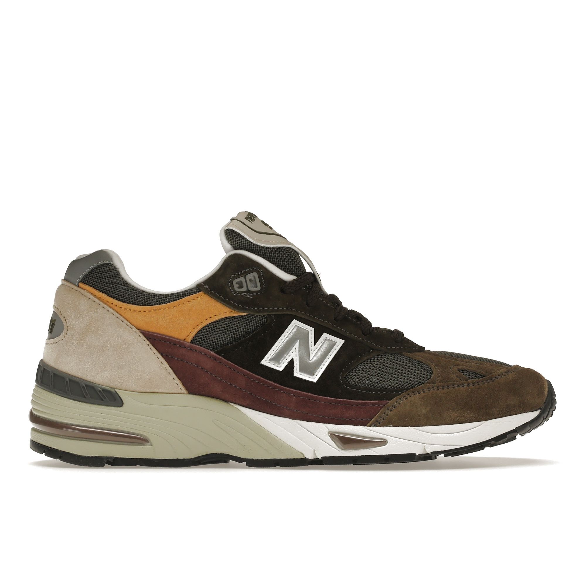 New Balance 991 Made in England Ненасыщенные мужские кроссовки Зелено-оливково-бордовый M991GYB 40