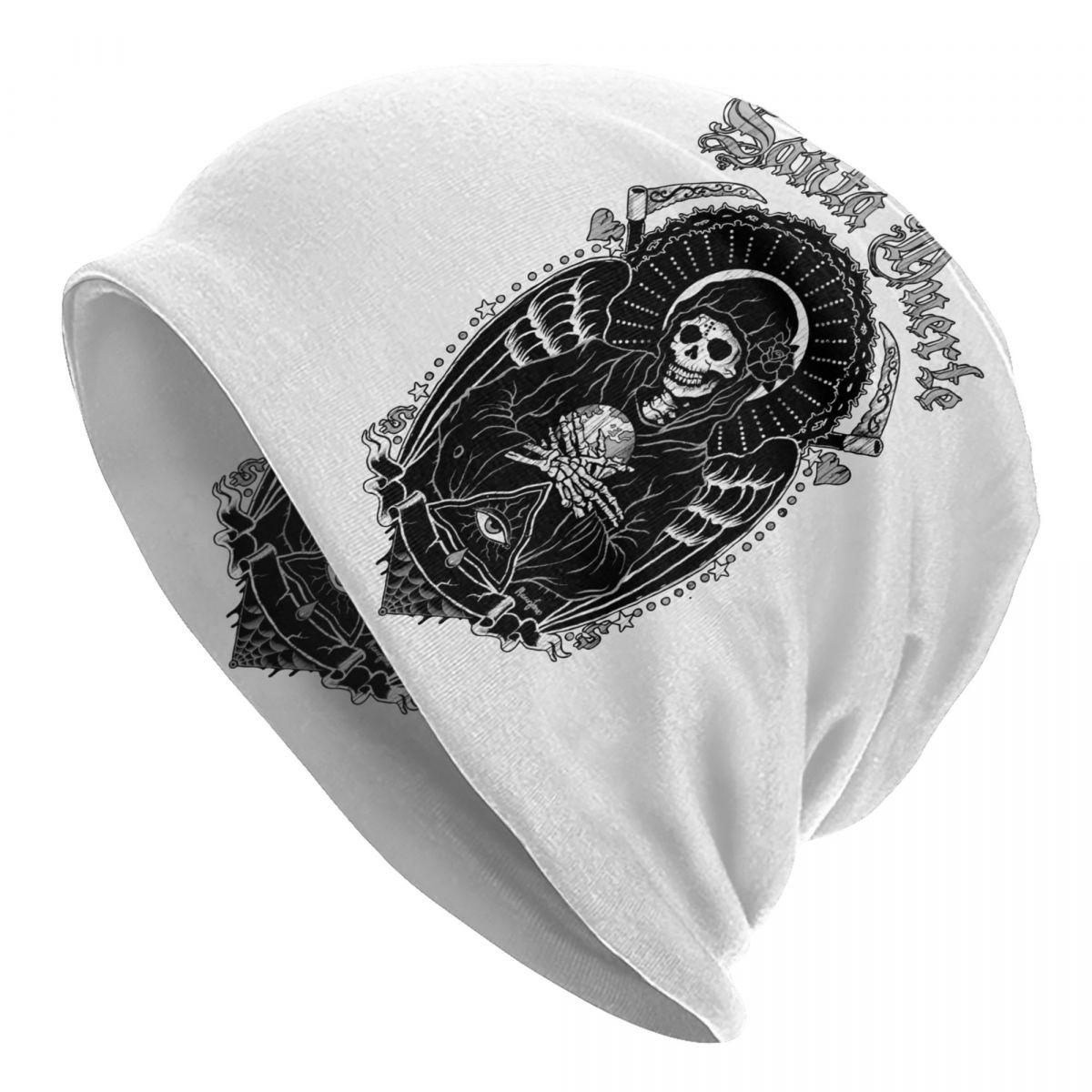 Святая Смерть Санта Муэрте Череп Skullies Шапочки Шляпа Ужасы Хэллоуин Летняя Унисекс Уличная Кепка Теплый Многофункциональный Капот Вязаная Шапка One Size