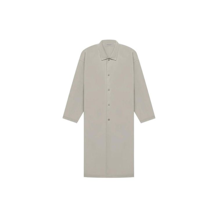 Fear of God Essentials Осень/Зима 2022 Длинное однобортное пальто Верхняя одежда унисекс Дымчато-серый FOG-FW22-094 M