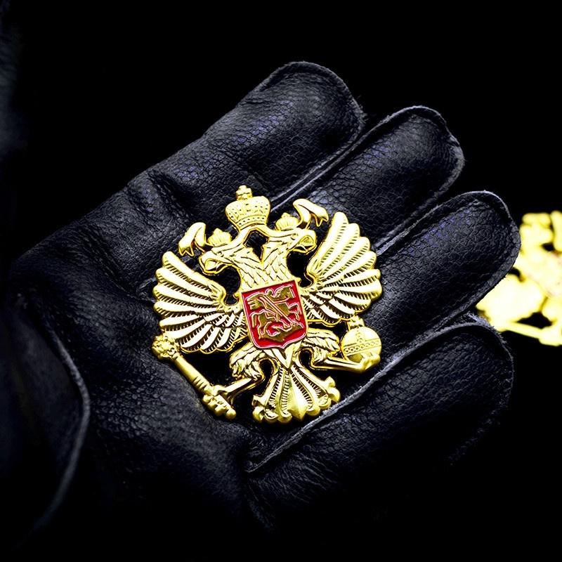 Знак советского двуглавого орла, значок государственного герба России