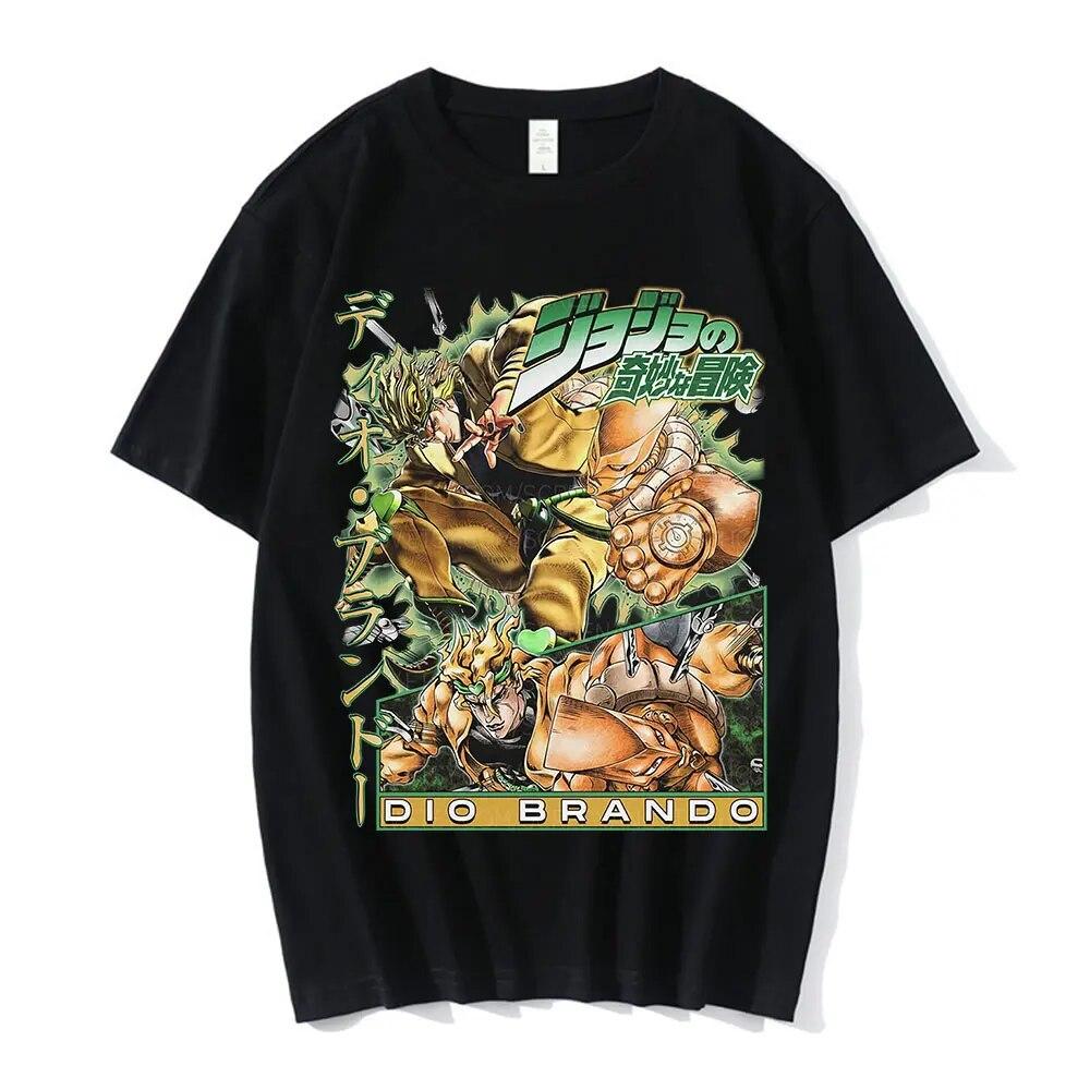 Японское аниме Jojo Bizarre Adventure футболка унисекс женская летняя футболка мужской Dio Brando The World унисексга графические футболки унисекс L