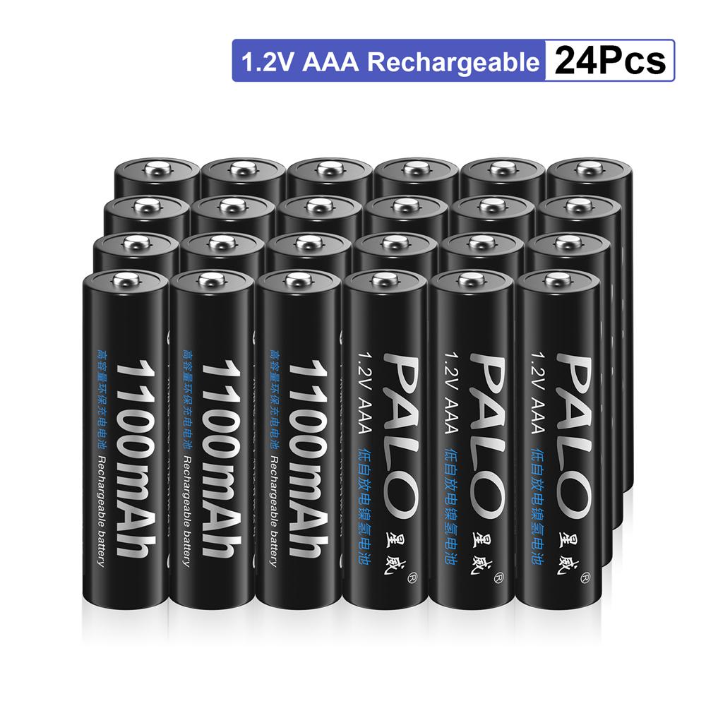   Joom 24 шт. AAA, 1100 мАч, NI-MH, 1,2 В, аккумуляторная батарея AAA, 3A, NI-MH аккумулятор для камеры, игрушек 24pcs чёрный