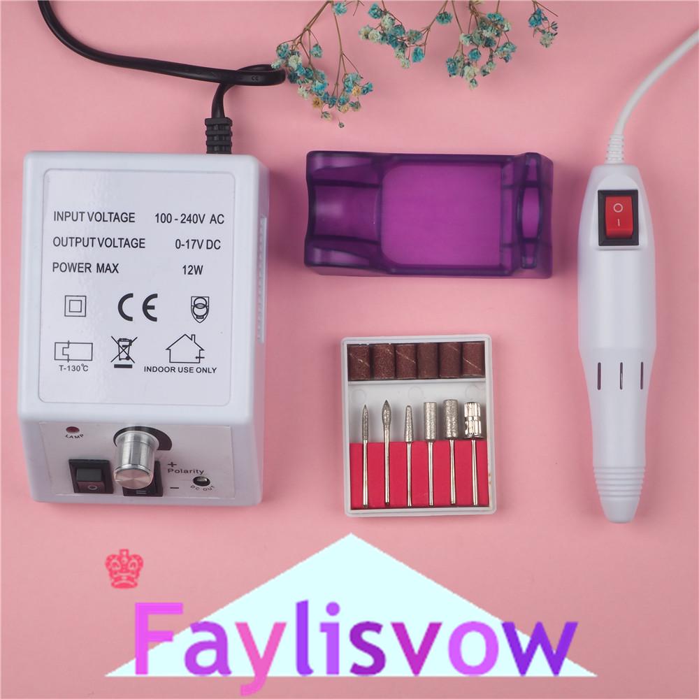 Электрические пилки  Joom Faylisvow Nail Polish Varnish Extension Kit Machine для маникюра Акриловый набор для ногтей For American белый