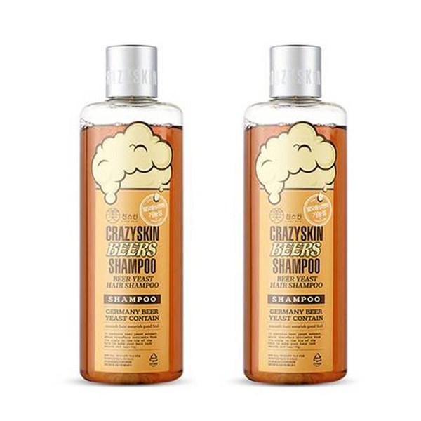 Шампунь от выпадения волос Crazy Skin с пивными дрожжами, 300г, 2 корейских средства по уходу за волосами