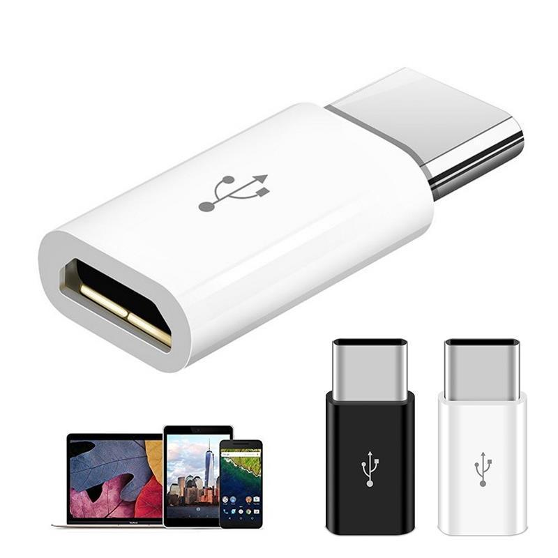 1Pc Type-c To Micro Usb Кабель для передачи данных мобильного телефона OTG Adapter Type-C Switch для Android белый