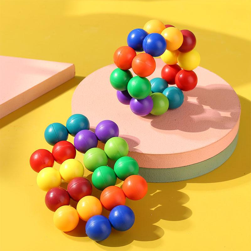 Головоломка для декомпрессии, универсальный цветной шарик, 3D декомпрессионный шар, 3D кубический шар, новая и уникальная игрушка для снятия декомпрессии