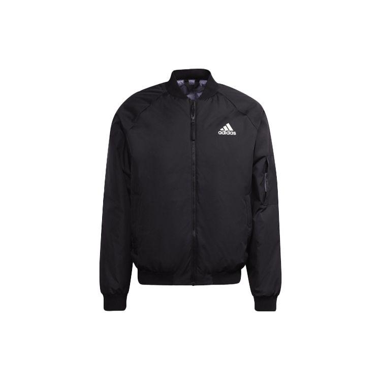 Adidas сплошной цвет спортивный бомбер хлопковая куртка мужская верхняя одежда черный GV5356 XS