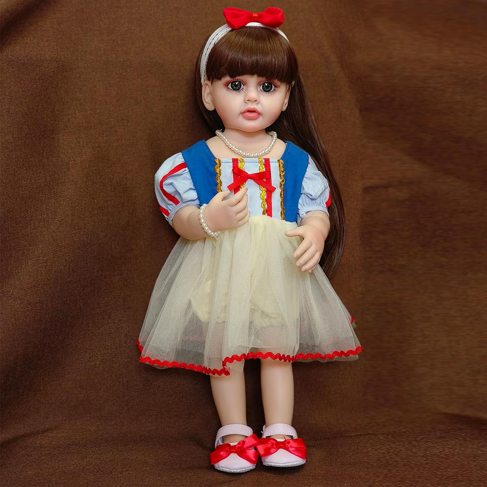 55 см куклы реборн реалистичные полностью силиконовые детские Bebe кукла для новорожденных девочек принцесса водонепроницаемая игрушка для подарка на день рождения
