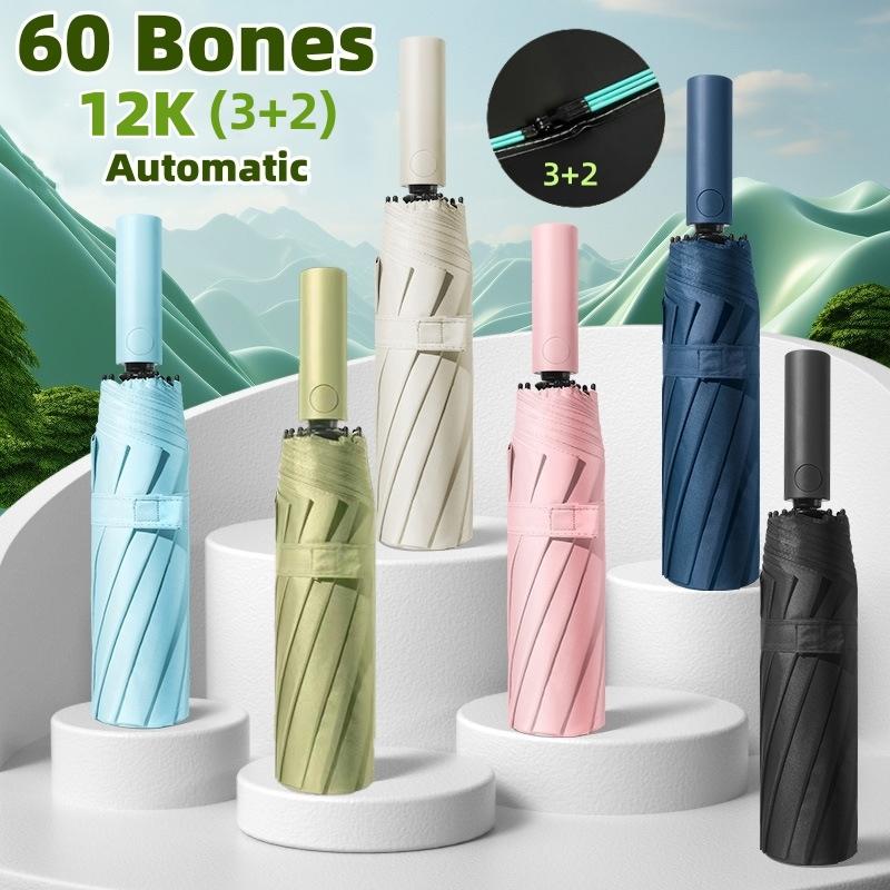 Зонтики  Joom Автоматический УФ-зонт 60 Bones, прочный ветрозащитный складной солнцезащитный зонт, солнцезащитный козырек с защитой от УФ-излучения, зонт от дождя, уличный зонт