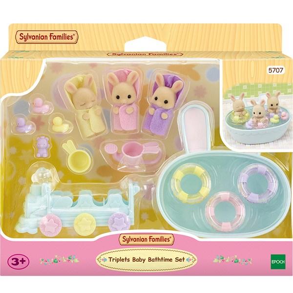 Sylvanian Family Milk Rabbit Triples Bath Play Set 5707, 1 предмет, Популярные игрушки для корейских детей