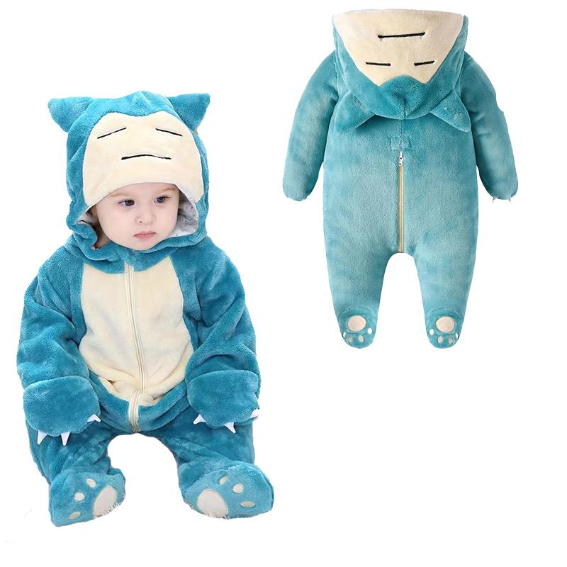 Комбинезоны Snorlax для ребенка, комбинезон для младенцев Кигуруми, фланелевые пижамы в стиле аниме на Рождество, карнавальный костюм 59