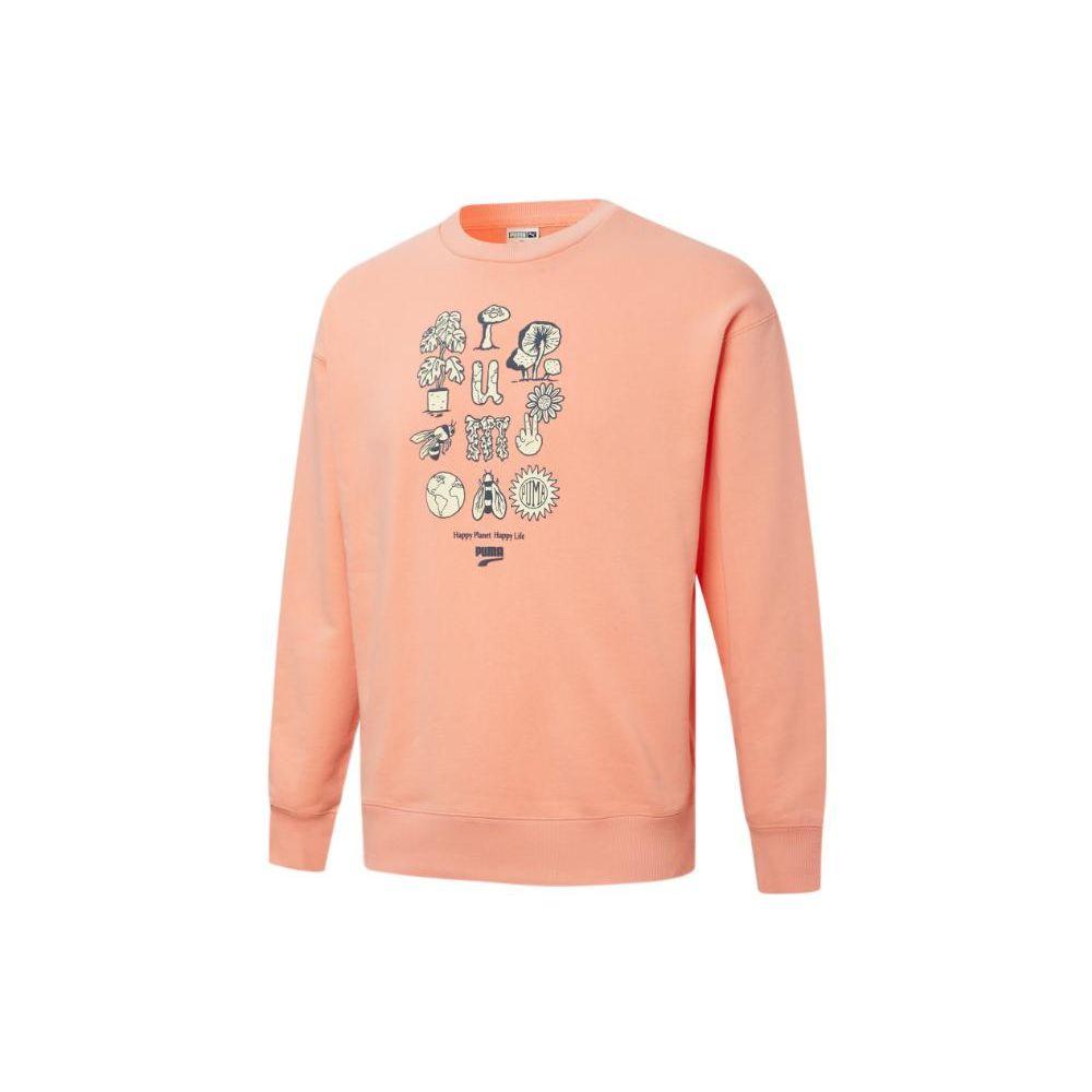 Puma Downtown Graphic Crew Толстовка Мужская Толстовка Персик 533677-28 S