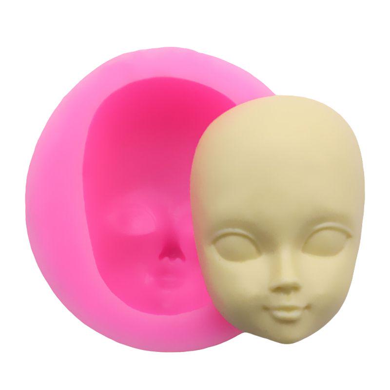 Пищевой Силикон 3D Детское Лицо Девушка Форма Головы DIY Шоколадная Форма Помадка Конфеты Мыло Полимерная Глина Ремесленная Форма Украшение Выпечки Инструмент