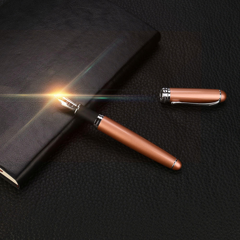 Перьевая ручка JinHao X750 матового матового цвета Deluxe Black 0,5 мм сверхтонкое перо разноцветный