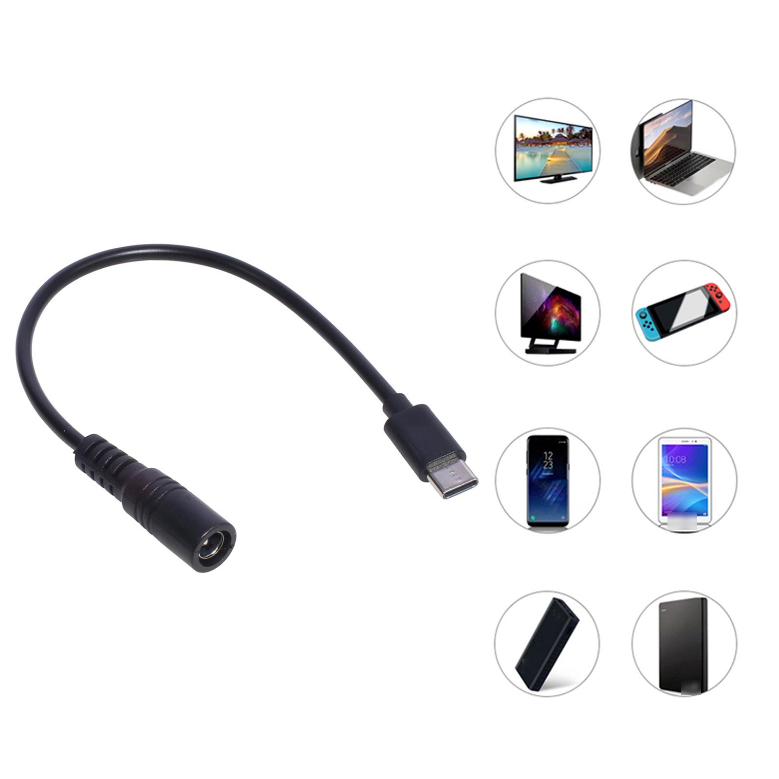 Кабель питания типа C - DC DC 5,5 x 2,1 мм Female - USB-C Plug 5 В Кабель для зарядки роутера ноутбука динамика модема светодиода
