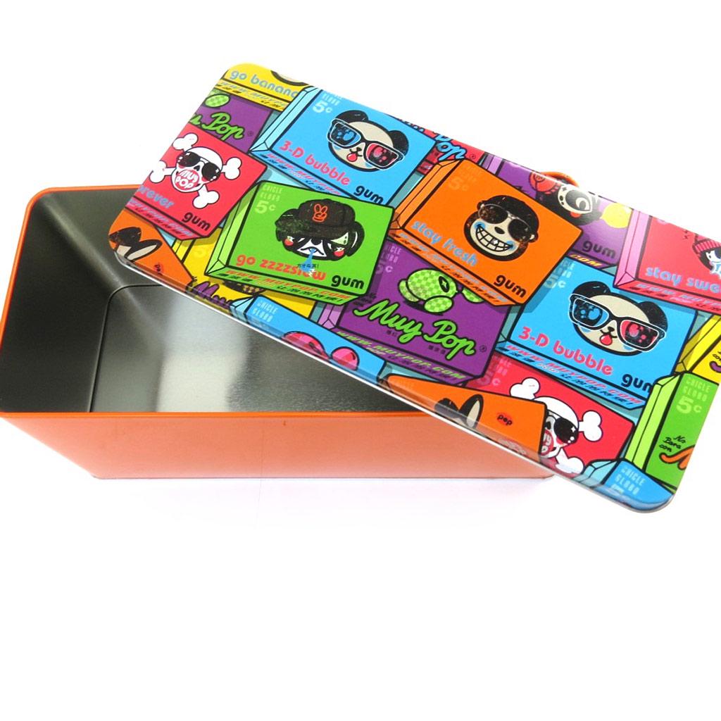 Muy Pop [L8776] - Коробка металлическая  Muy Pop  разноцветный оранжевый - 28x12x11 см оранжевый