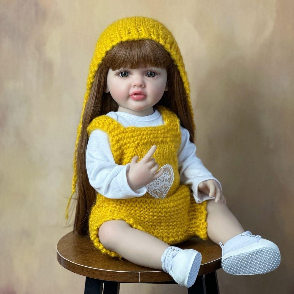 BZDOLL 55 см полностью силиконовый корпус реборн красивая кукла для девочек реалистичная принцесса для малышей Bebe same as picture