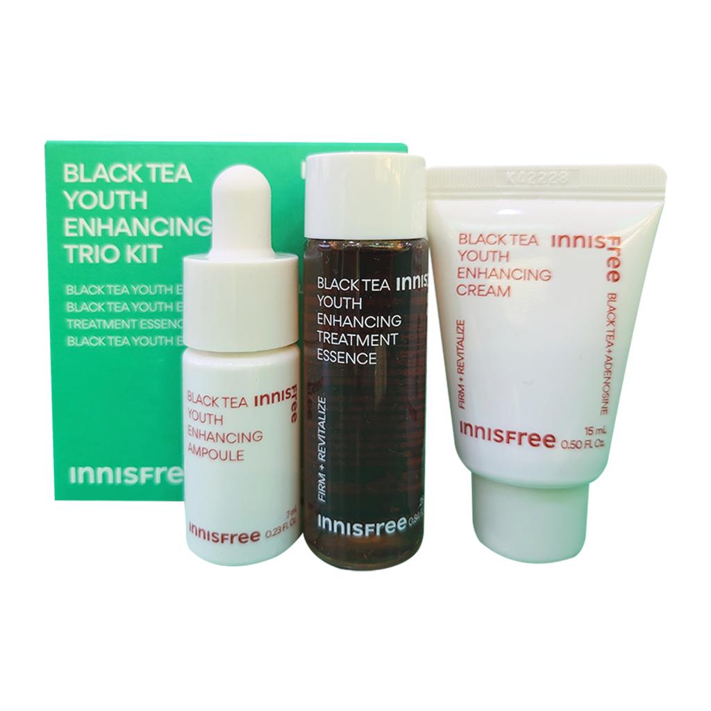 Innisfree Black Tea Омолаживающий Трио Набор (Ампула 7мл+Эссенция 25мл +Крем 15мл) #1KIT